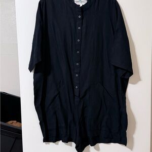 Mara Hoffman Black Button-Up Jumpsuit